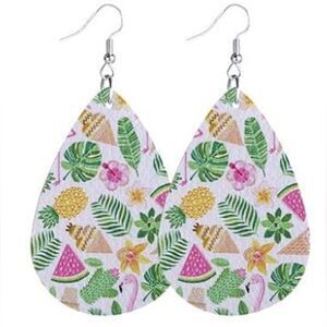 3/ $15 Brand New Faux Leather Earrings